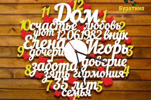 Часы - с пожеланиями № 8